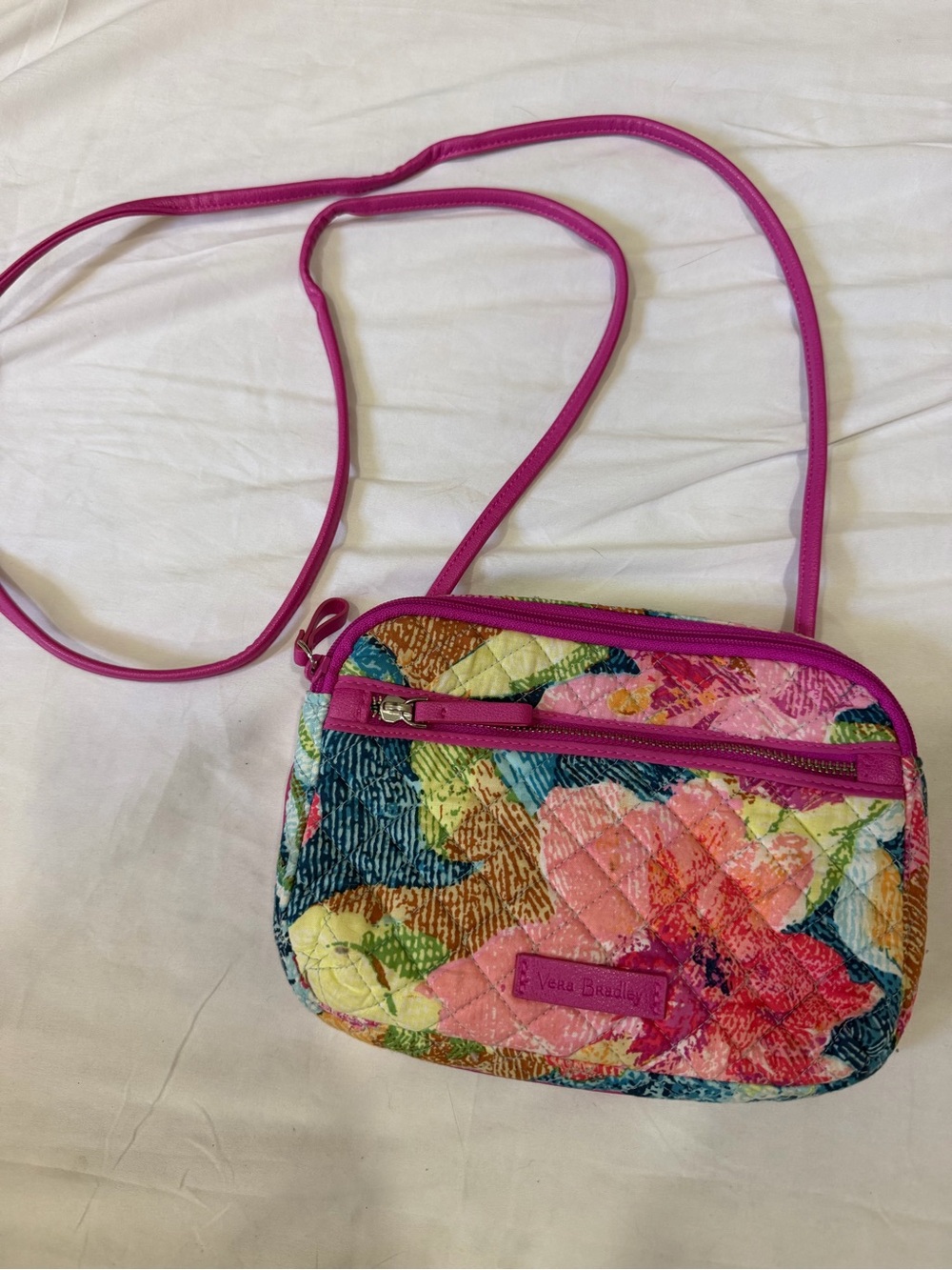 Vera Bradley Iconic‎ Rfid Little Crossbody Superbloom Bag Womens Purse Quilted